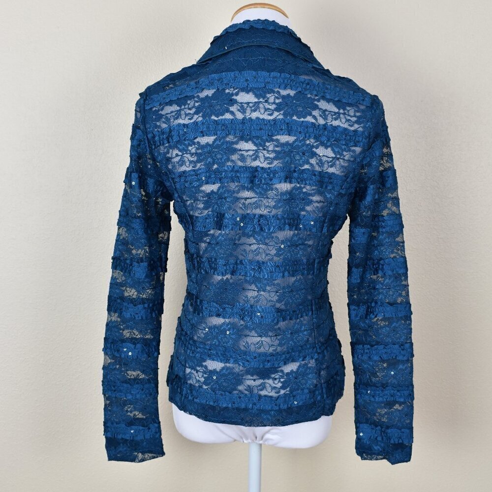 Clara Sun Woo Lace Ribbon Stripe Blazer Jacket S - Picture 6 of 9